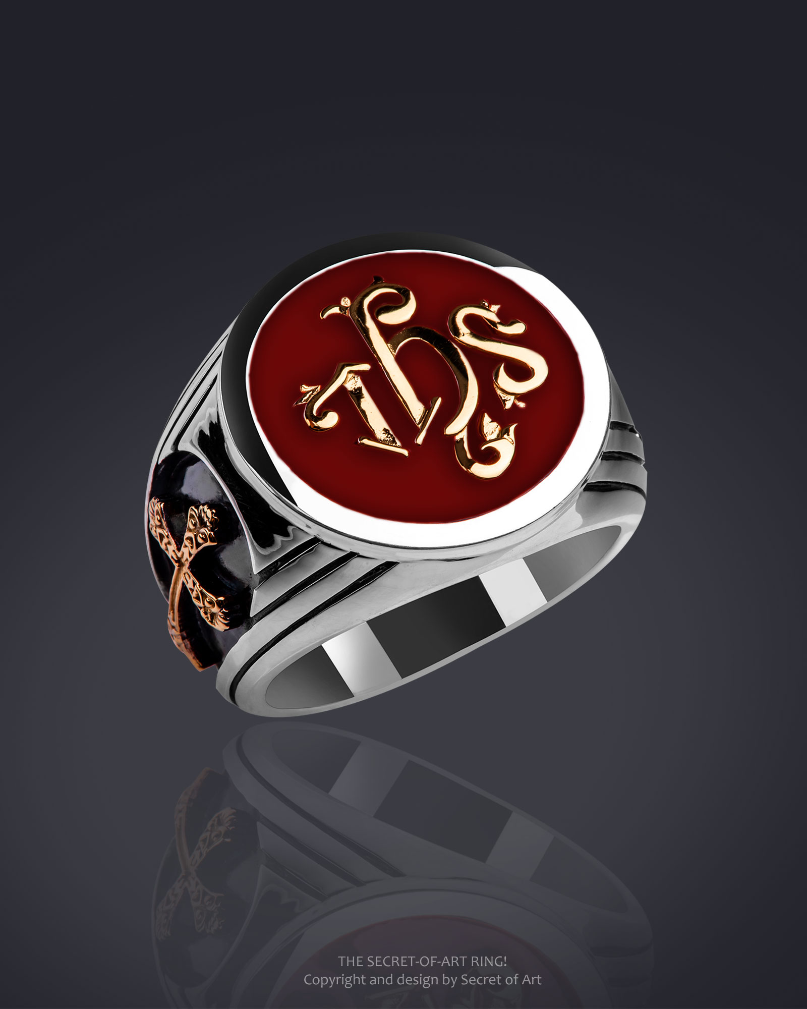 IHS ring silver 925 from secret of art