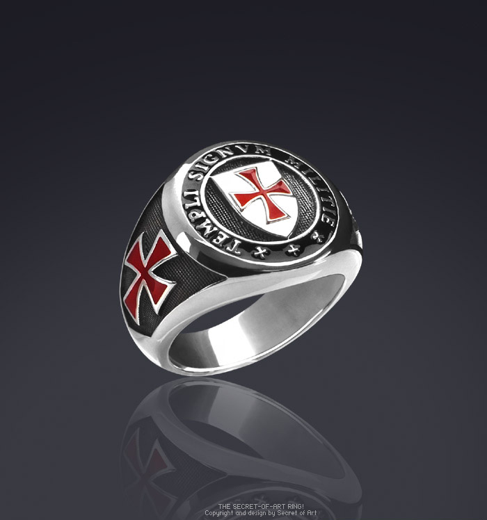 Knights Templar Masonic Freimaurer Silver 925 Sterling Ring Templi ...